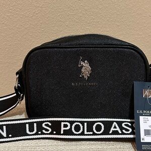 US Polo Association Black Crossbody Purse, NWT